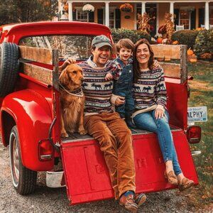 Kiel James Patrick The Great Moose Sweater Christmas Winter Wool Blend Fair Isle